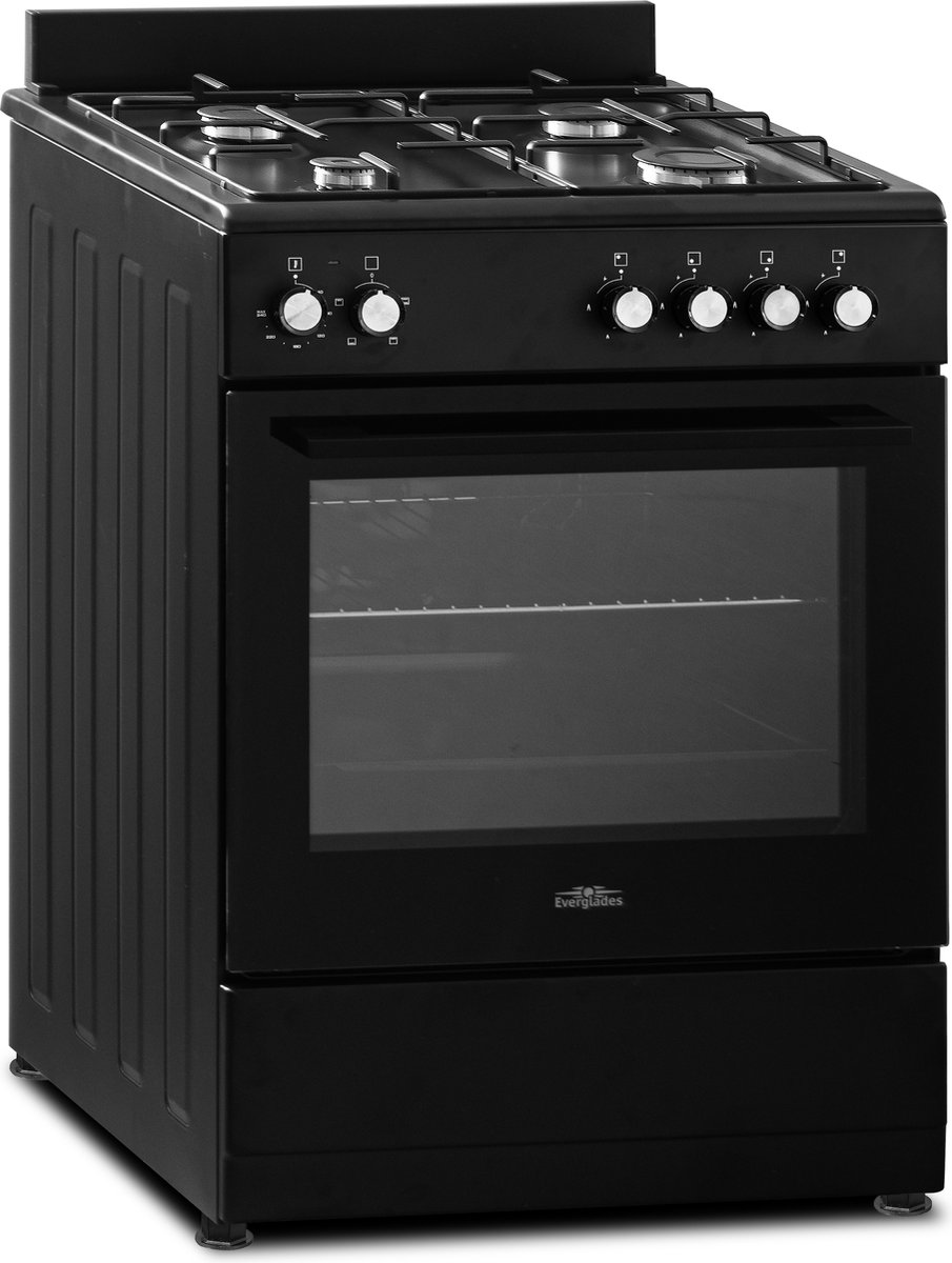 Everglades EVCK6010 - Gasfornuis - Mat Zwart - 60CM - 62 Liter - 5 Jaar Garantie review: grote oven, energiezuinig koken