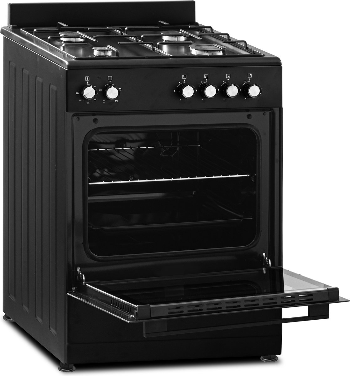 Everglades EVCK6010 - Gasfornuis - Mat Zwart - 60CM - 62 Liter - 5 Jaar Garantie review: grote oven, energiezuinig koken