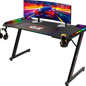 For The Win Gaming Bureau met LED Verlichting review 140 cm breed