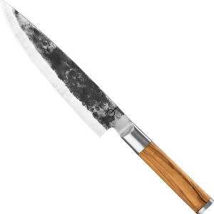 Forged Olive Koksmes 20cm - Olijfhout - In Houten Giftbox review