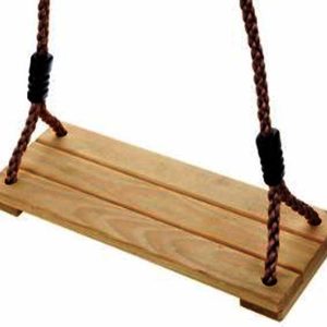 Hardhouten schommelzitje PP touw- (39x13 cm) test voor buiten