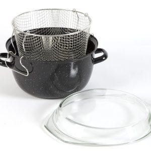 Haute Cuisine Frituurpan - Glazen Deksel & Korf - Ø 26cm - Emaille review: veilig frituren