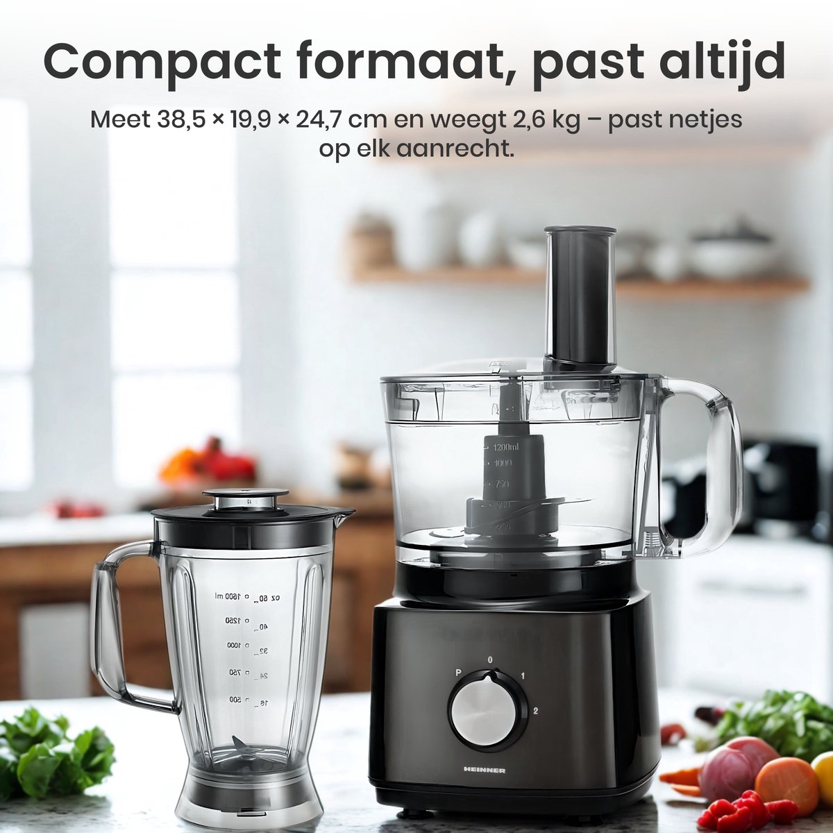 Heinner Foodprocessor review: 750W keukenmachine voor smoothies