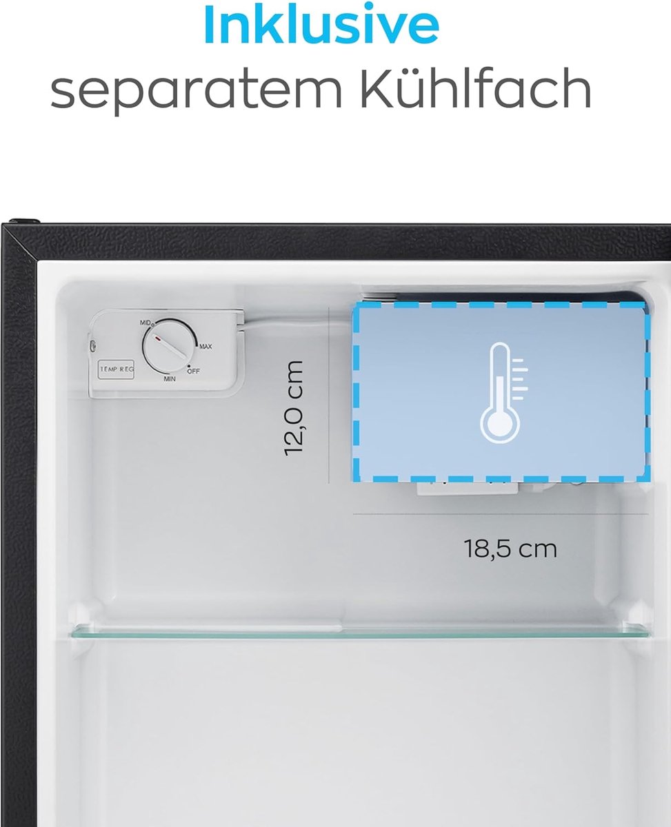 Heinrich's HKB4188SW mini koelkast met vriesvak - zwart - 45 liter review: energiezuinig