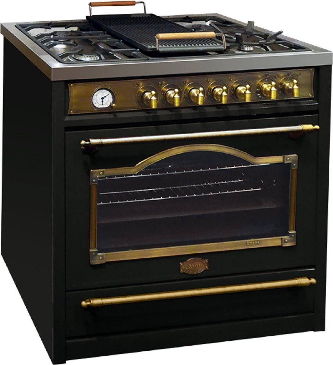 HGE 93555 Em Retro Gasfornuis review: 90 cm en elektrische oven