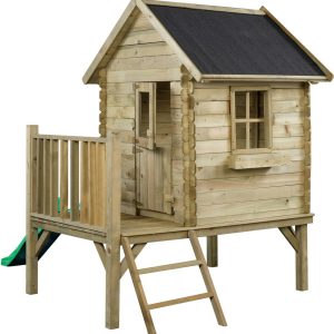 Houten speelhuisje met glijbaan en trap Camilla (SwingKing) test