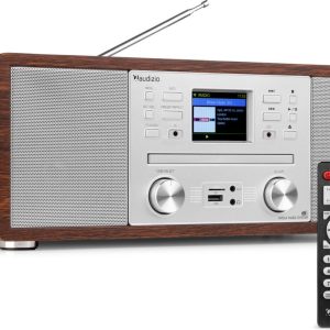 Internetradio - Audizio Avola alles-in-één radio met Bluetooth - DAB+/FM - CD speler - Zilver review: ideaal voor streaming via Bluetooth