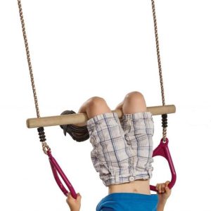 KBT - Trapeze hout met kunststof ringen - Rood review voor turnen