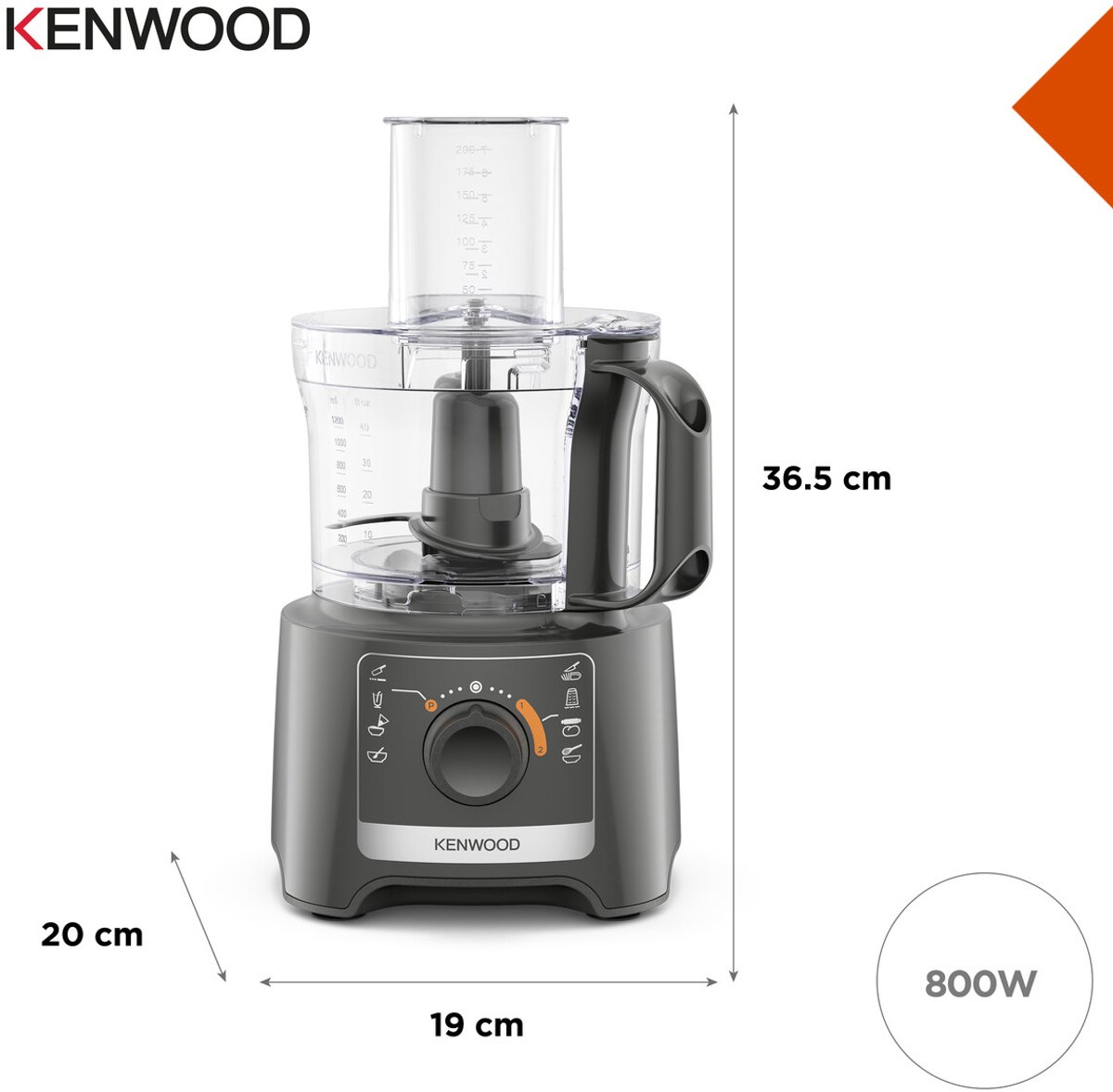 Kenwood MultiPro Compact - FDP31.170GY - Foodprocessor - Grijs review: snel snijden, keukenmachine