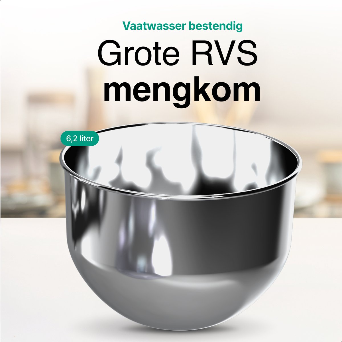 Keukenmachine 2000W review: 6.2L foodprocessor, deeg kneden