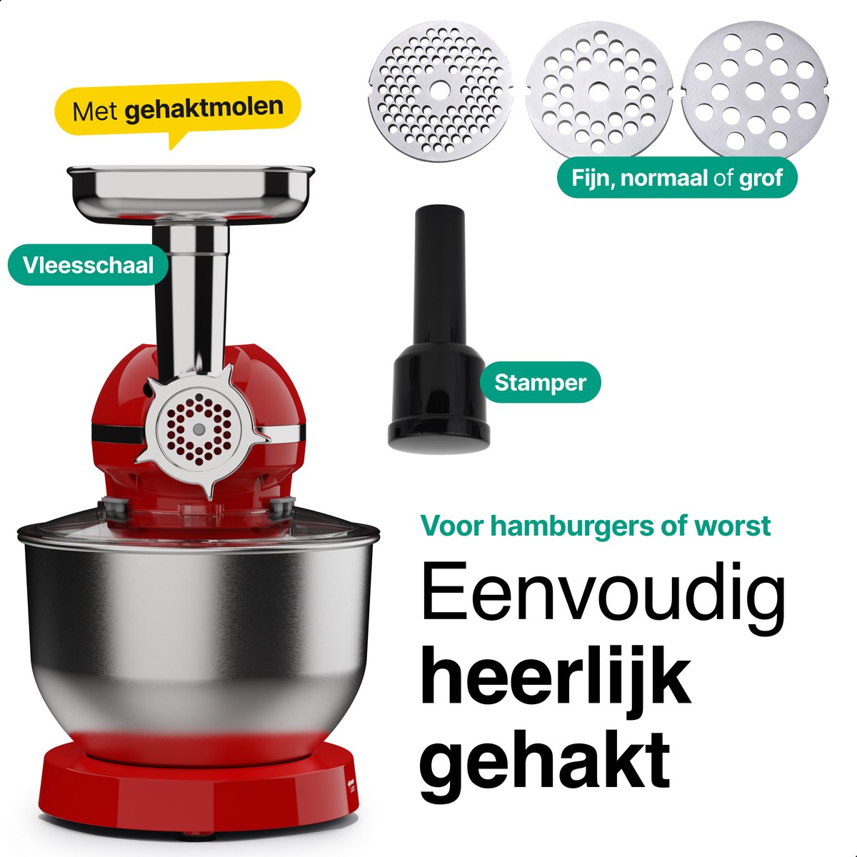 Keukenmachine multifunctioneel 2000W review: deeg kneden, blender