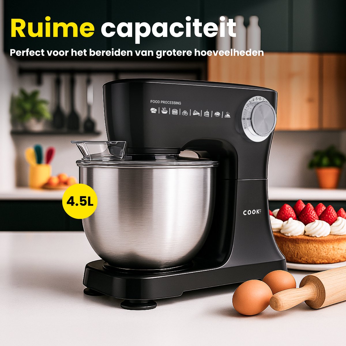 Keukenmachine Plus review: deeg kneden, krachtige motor