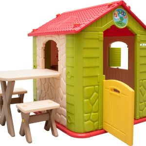 Kinderspeelhuis met Tafel review: kunststof voor tuinplezier
