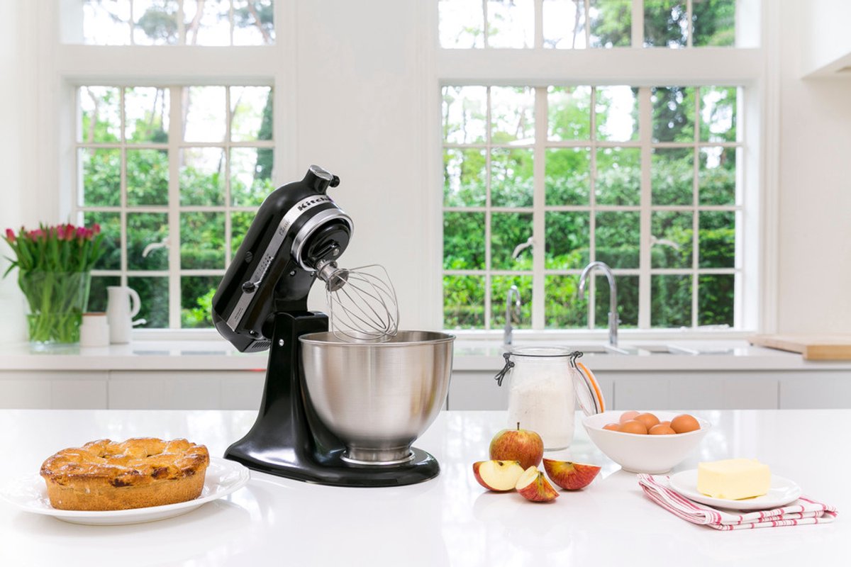KitchenAid K45SSEOB Classic - Keukenmachine - zwart test kneden