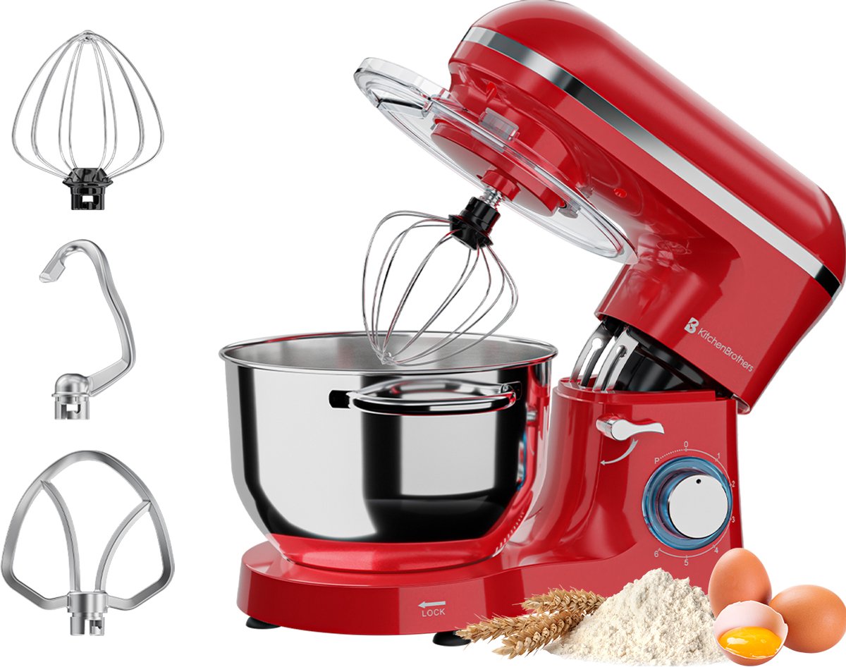 KitchenBrothers 2000W Keukenmachine review: brooddeeg in 6,2L kom