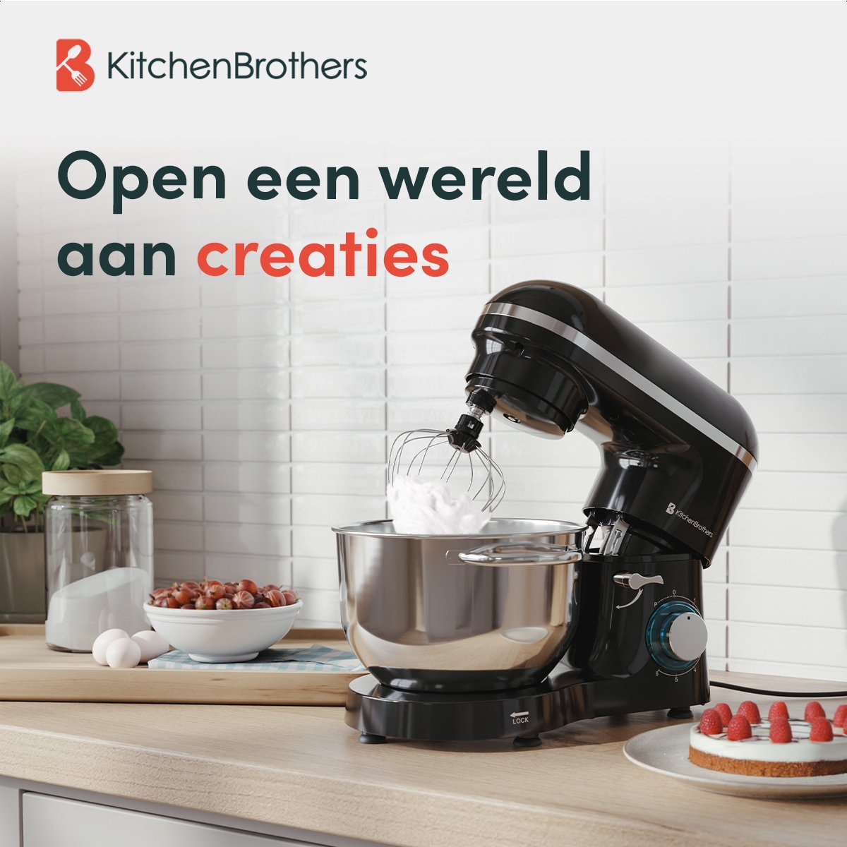 KitchenBrothers 2000W Keukenmachine review: krachtig deeg kneden