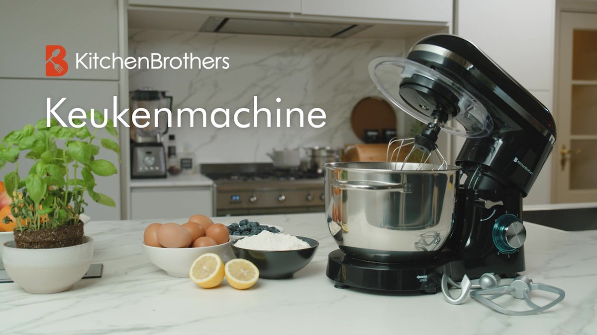 KitchenBrothers 2000W Keukenmachine test: 6,2L mixen, beste koop