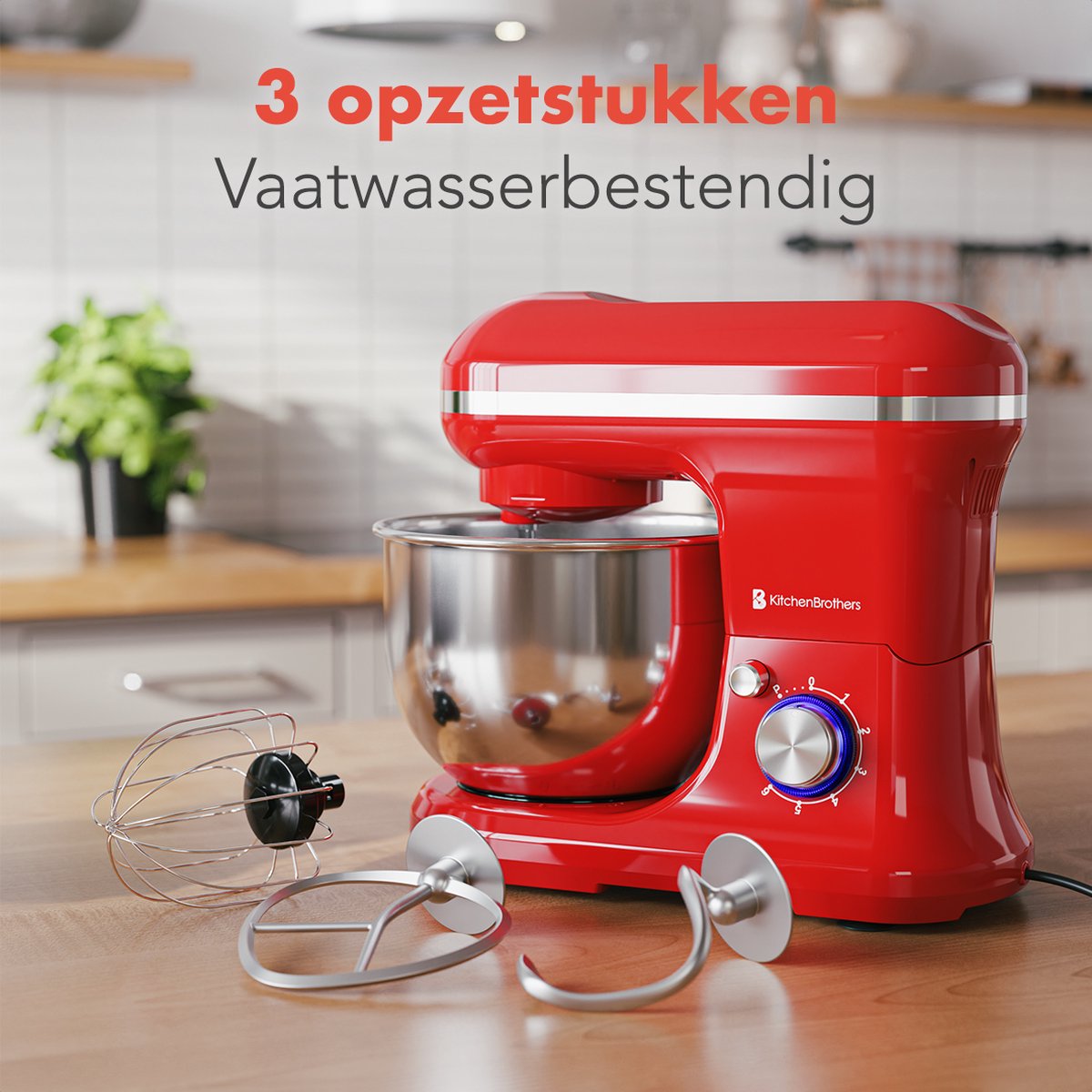 KitchenBrothers Keukenmachine review: 5L deeg kneden, 1200W