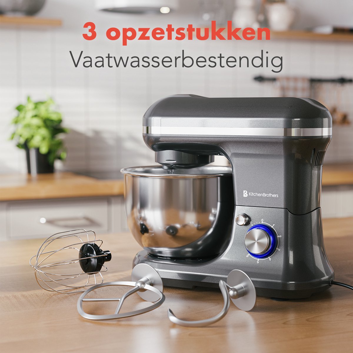 KitchenBrothers Keukenmachine review: 5L keukenmixer voor deeg