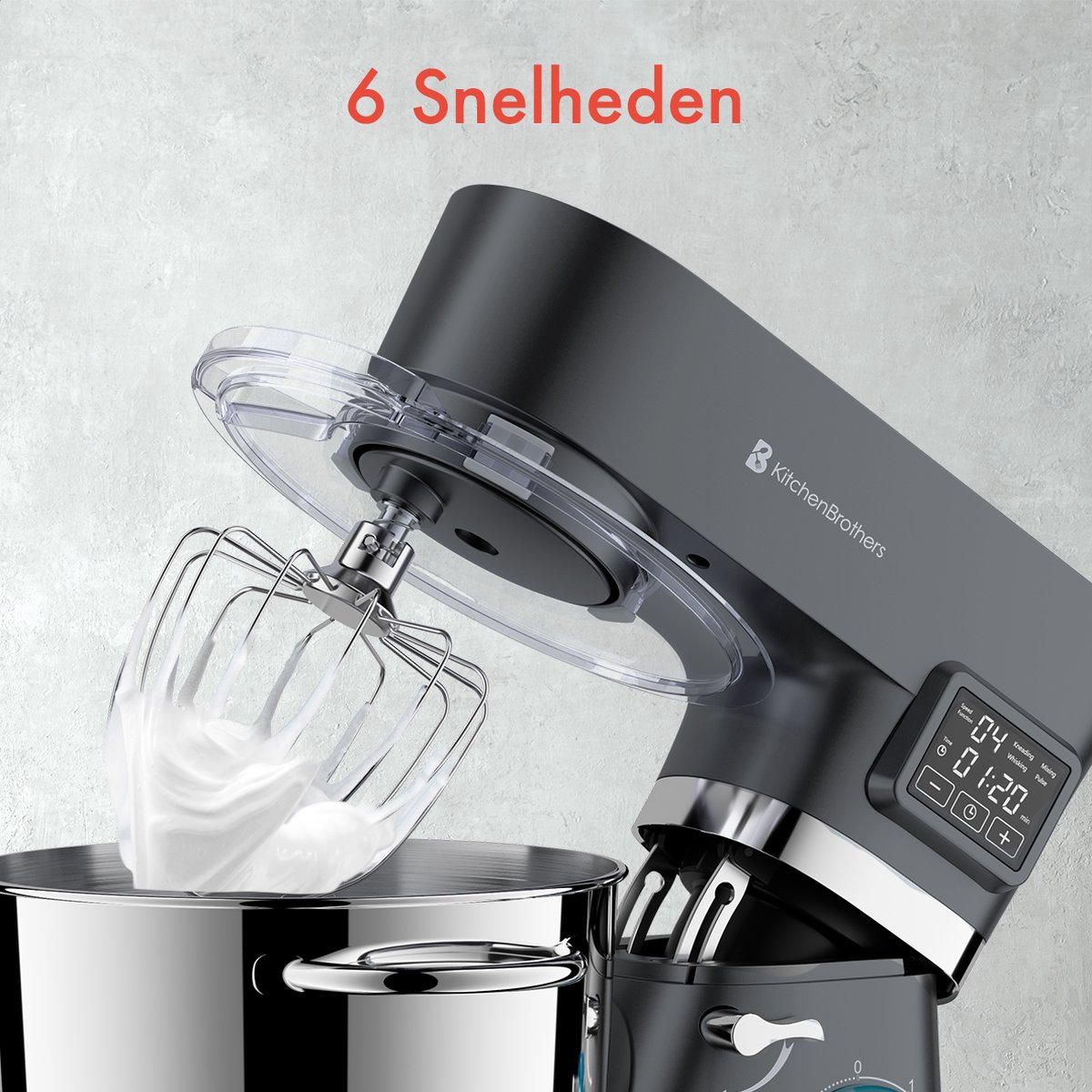 KitchenBrothers Keukenrobot review: 1400W standmixer, 6,2L kom