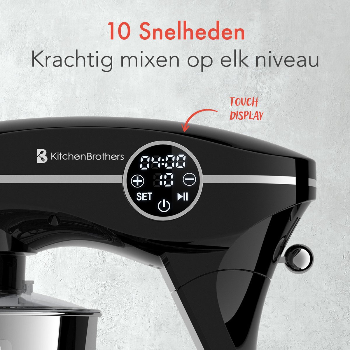 KitchenBrothers Keukenrobot review: 1800W standmixer voor deeg