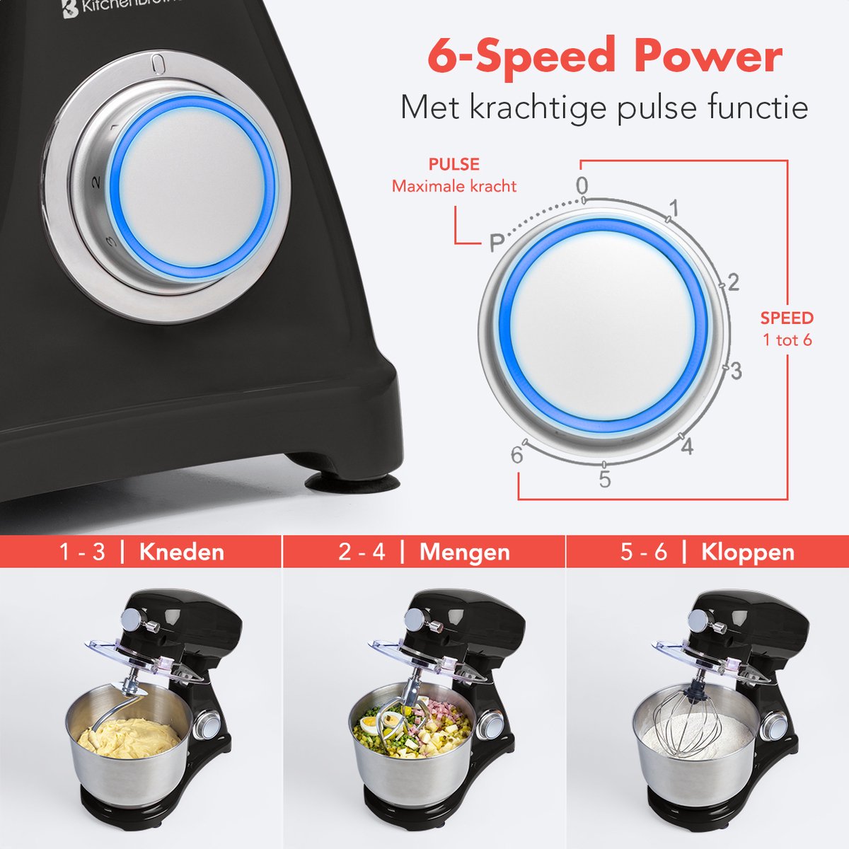 KitchenBrothers Keukenrobot review: 6,2L keukenmachine voor deeg