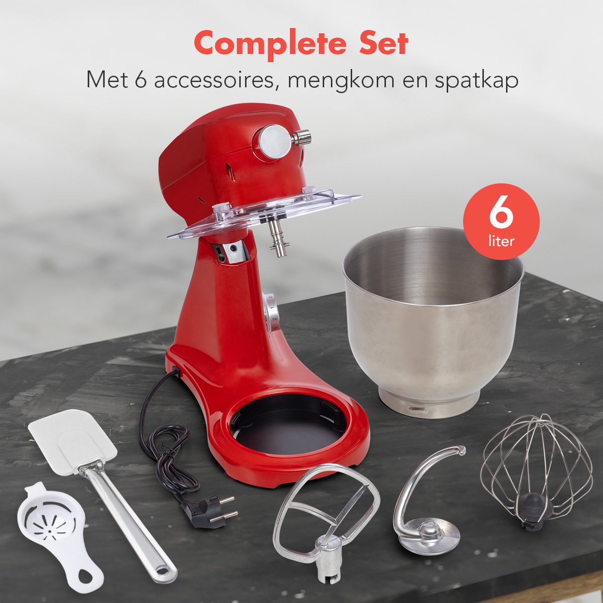 KitchenBrothers Keukenrobot review: grote 6,2L 1800W keukenmixer