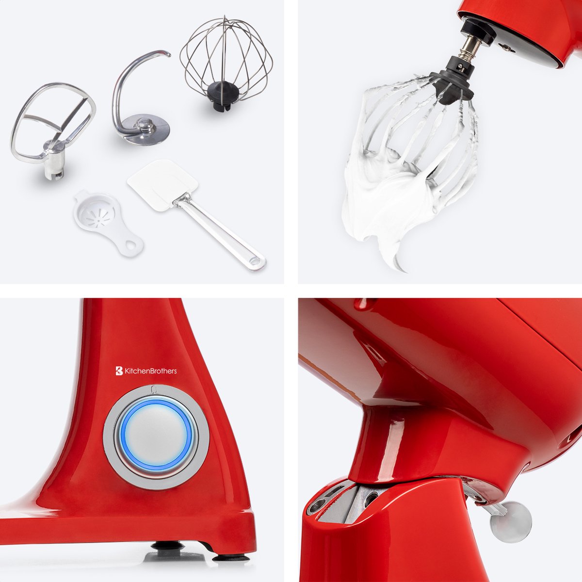 KitchenBrothers Keukenrobot review: grote 6,2L 1800W keukenmixer