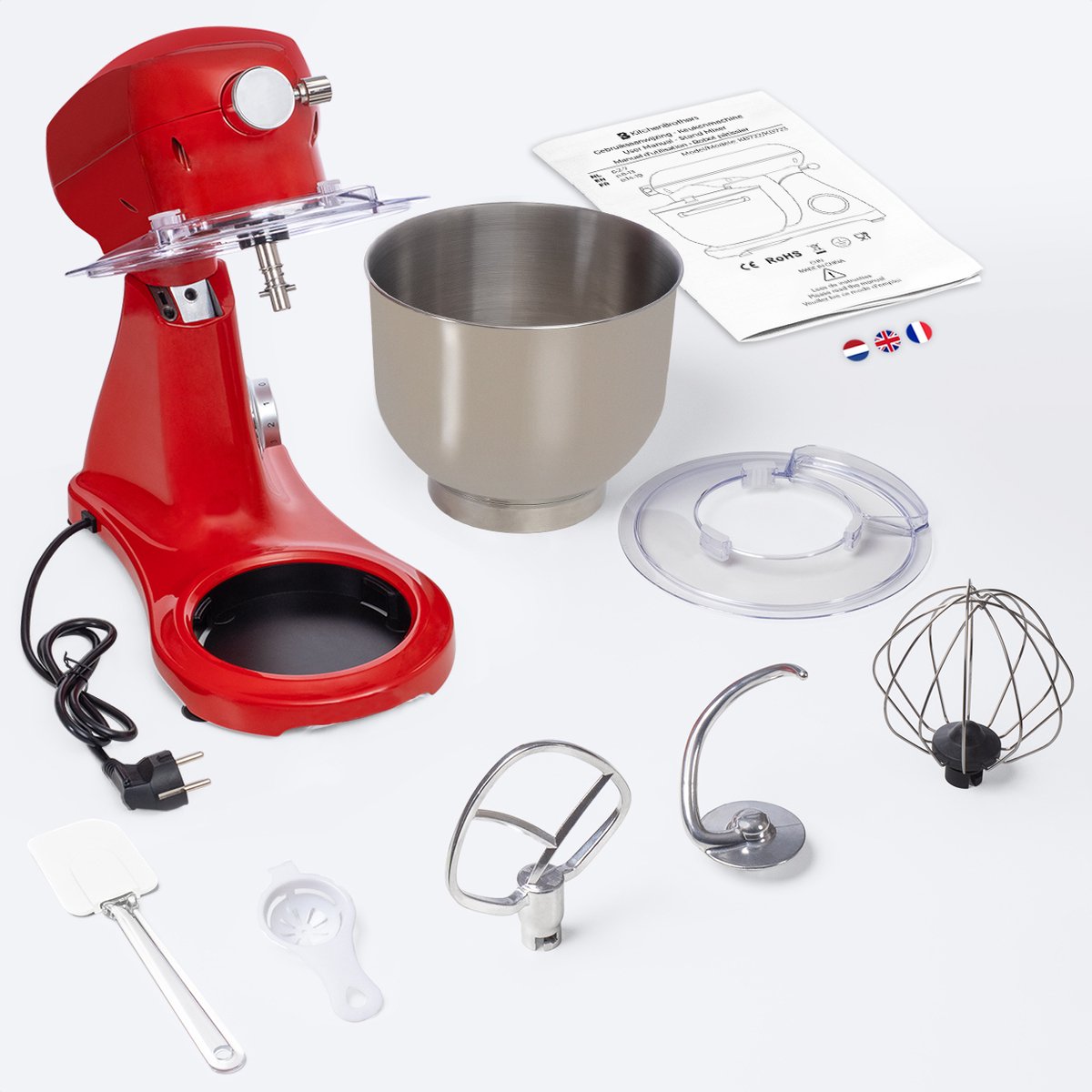 KitchenBrothers Keukenrobot review: grote 6,2L 1800W keukenmixer