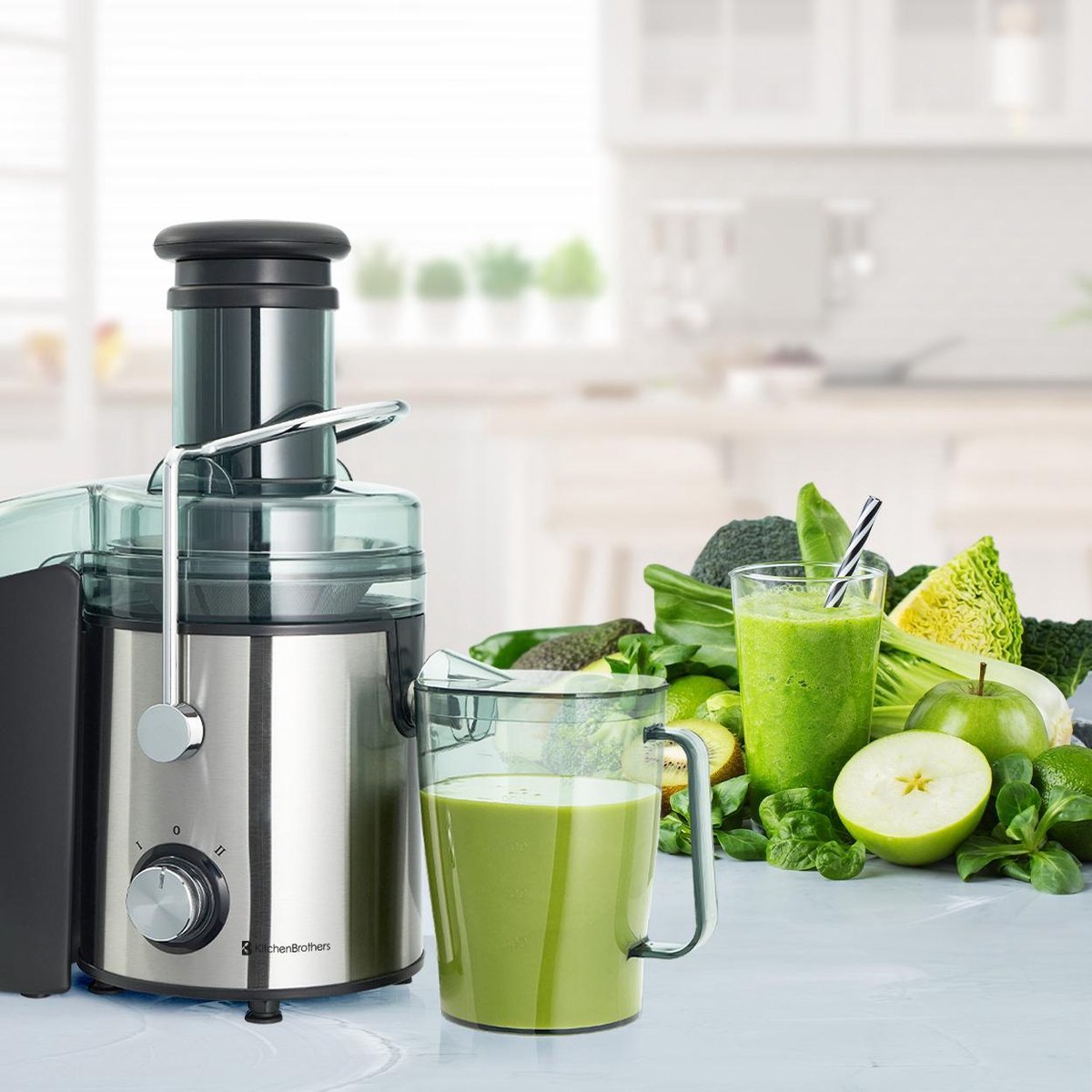 KitchenBrothers Sapcentrifuge review: snel sap met 800W juicer
