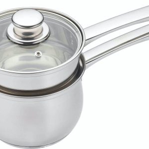 KitchenCraft Inductie Dubbel Boiler Porringer/Au Bain Marie Pan in Cadeauverpakking - Roestvrij Staal 16 cm review: ideaal voor chocolade smelten, inductiepan