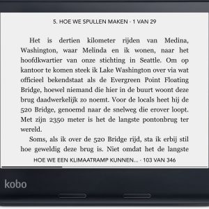 Kobo Sage - E-Reader - 8 inch - 32 GB - Luisterboeken - Zwarttest