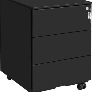 Ladeblok Zwart - Ladeblok Bureau Met Slot 3 Lades 55 x 45 x 39 cm review: veilig opbergen voor kantoor
