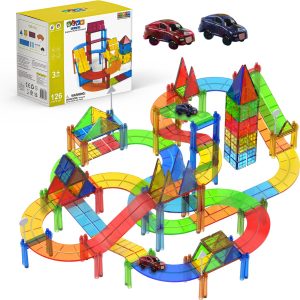 Magnetic Tiles Racebaan - 126 Stuks review: educatief bouwplezier