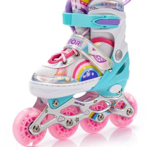 Meteor Rainbow - Skates Inline - Kinderen - Verstelbaar - S - Maat 30-33 review: meegroeiende inlineskates voor kinderen