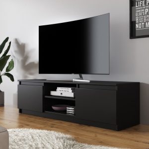 Meubella - TV-Meubel Diaz - Mat Zwart - 120 cm review compact