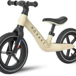 Moraki - Loopfiets - Verstelbaar Zadel - Beige review voor balans