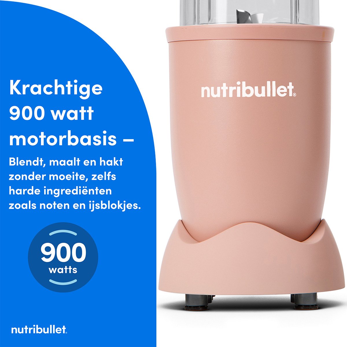 Nutribullet Exclusive Pastel - Blender - 900 Watt - Smoothie Maker - Incl. To Go Deksel & Accessoires - Clay review: snelle smoothies, sterke prestaties