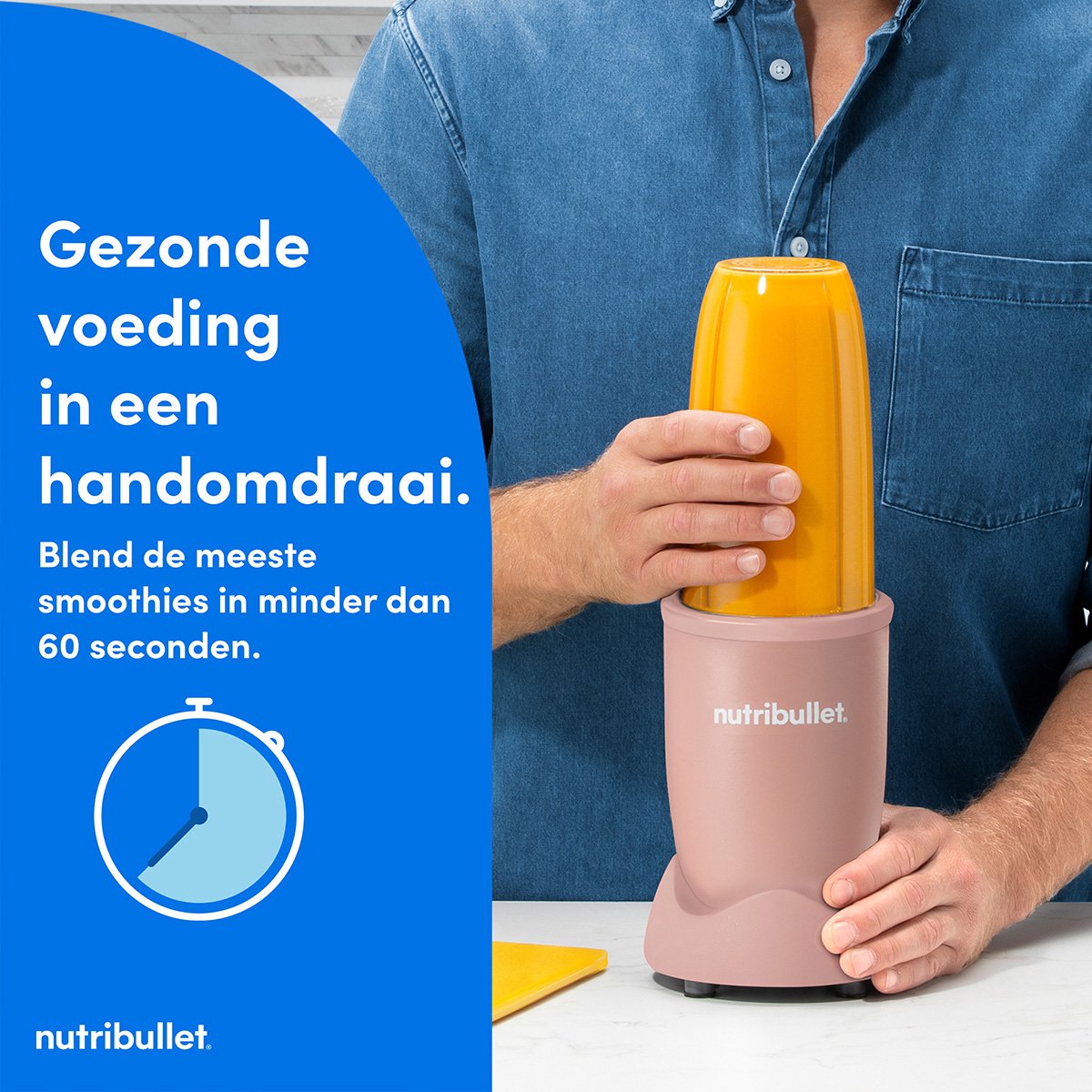 Nutribullet Exclusive Pastel - Blender - 900 Watt - Smoothie Maker - Incl. To Go Deksel & Accessoires - Clay review: snelle smoothies, sterke prestaties