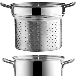 Pastapan Edelstaal met Glazen Deksel ANETT 6 l 3 delig test snel