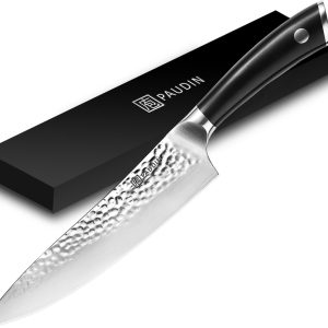 PAUDIN HP1 Professioneel Koksmes 20 cm - Japans mes - Keukenmes - Gehamerd review: scherp voor precisie snijden