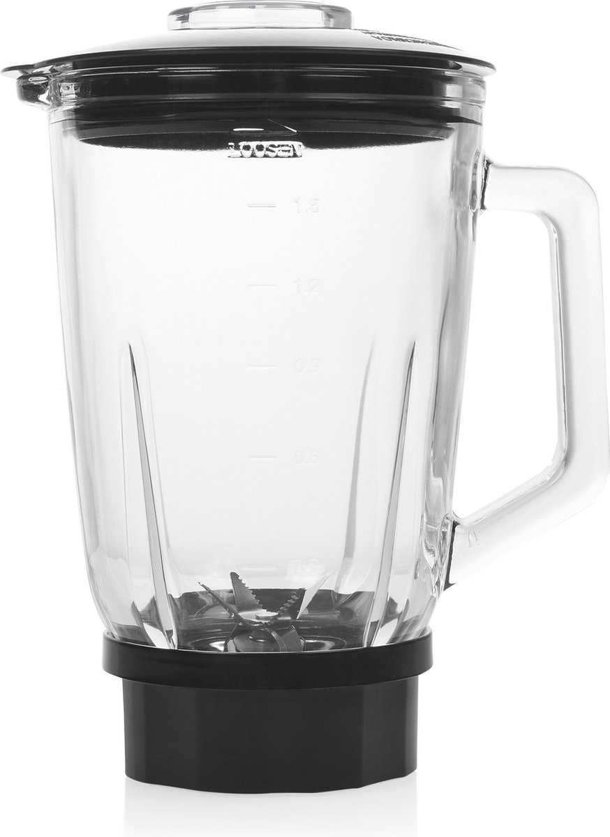 Princess 212092 Black Steel Blender 1000 - 4 Snelheden – Krachtig 1000W - 1.5 L - Glaskan test: smoothies en ijs crushen, beste blender