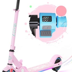 RCB Elektrische step kinderen - Verlichting - 16 km/u - max 50 kg - Roze test: veilig rijden