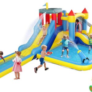 RFWR® Opblaasbaar kasteel met ventilator - 6-in-1 waterpark voor kinderen review: veilige waterpret springkussen