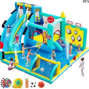 RFWR® Opblaasbaar Springkasteel voor Kinderen review: waterpret