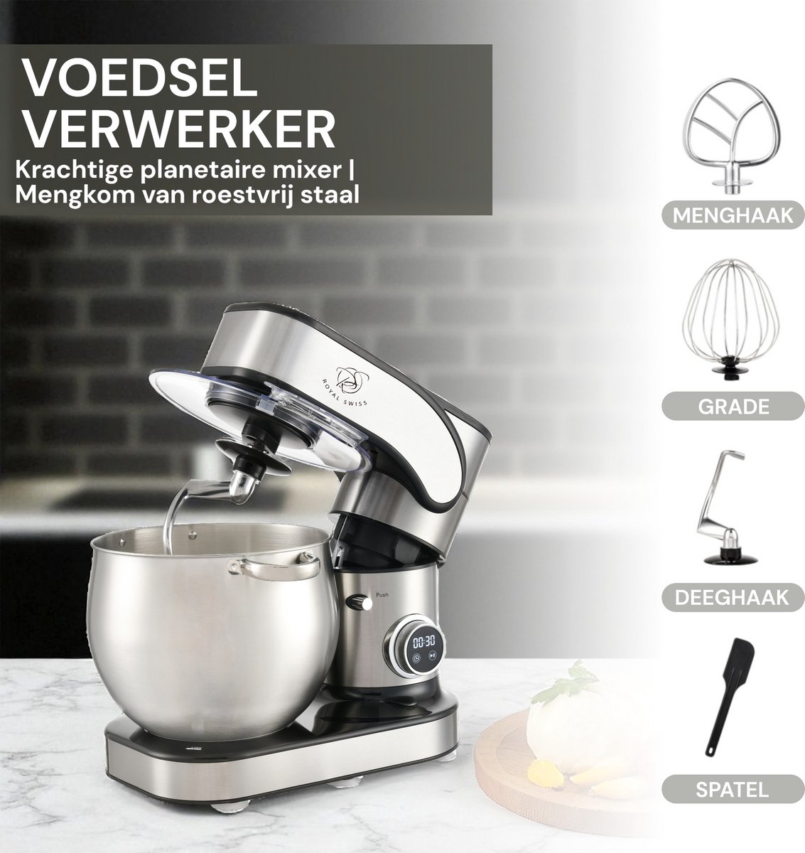 Royal Swiss® Keukenmachine 12L review: sneller brooddeeg kneden