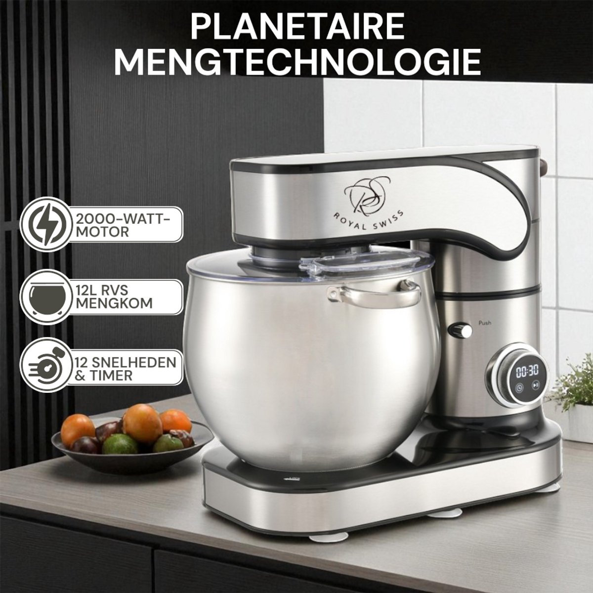 Royal Swiss® Keukenmachine 12L review: sneller brooddeeg kneden