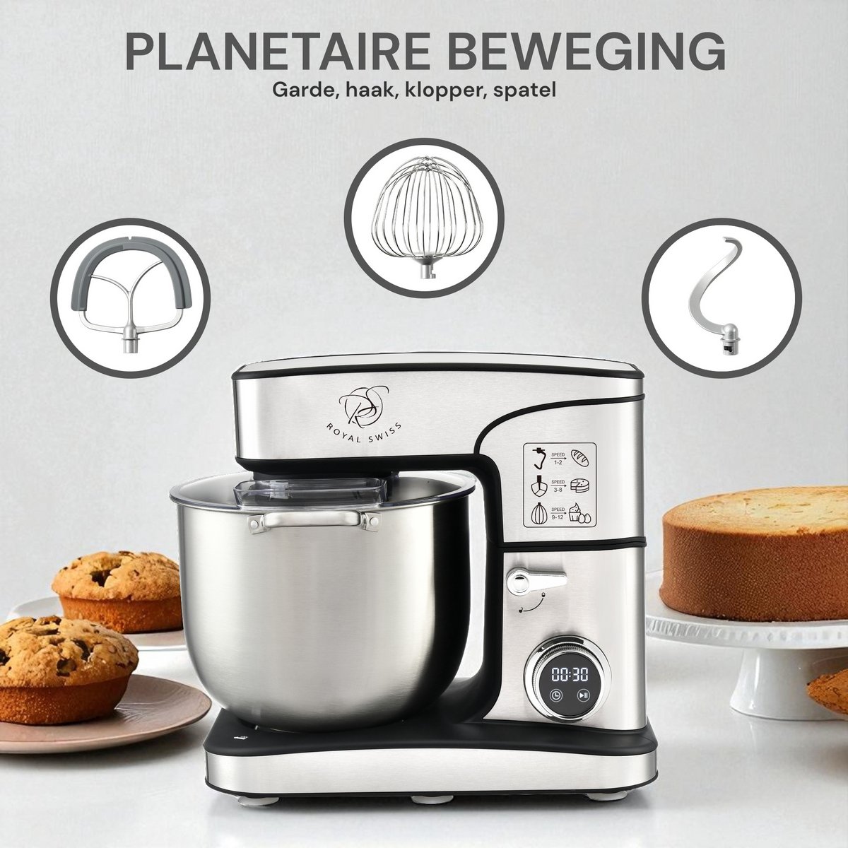 Royal Swiss® Keukenmachine 16L review: snel brooddeeg kneden