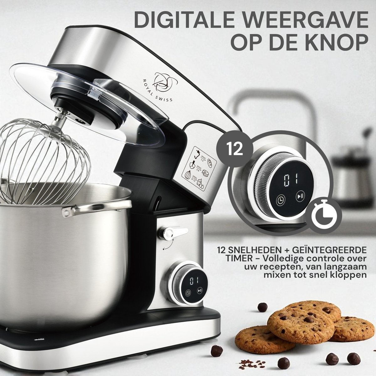 Royal Swiss® Keukenmachine 16L review: snel brooddeeg kneden