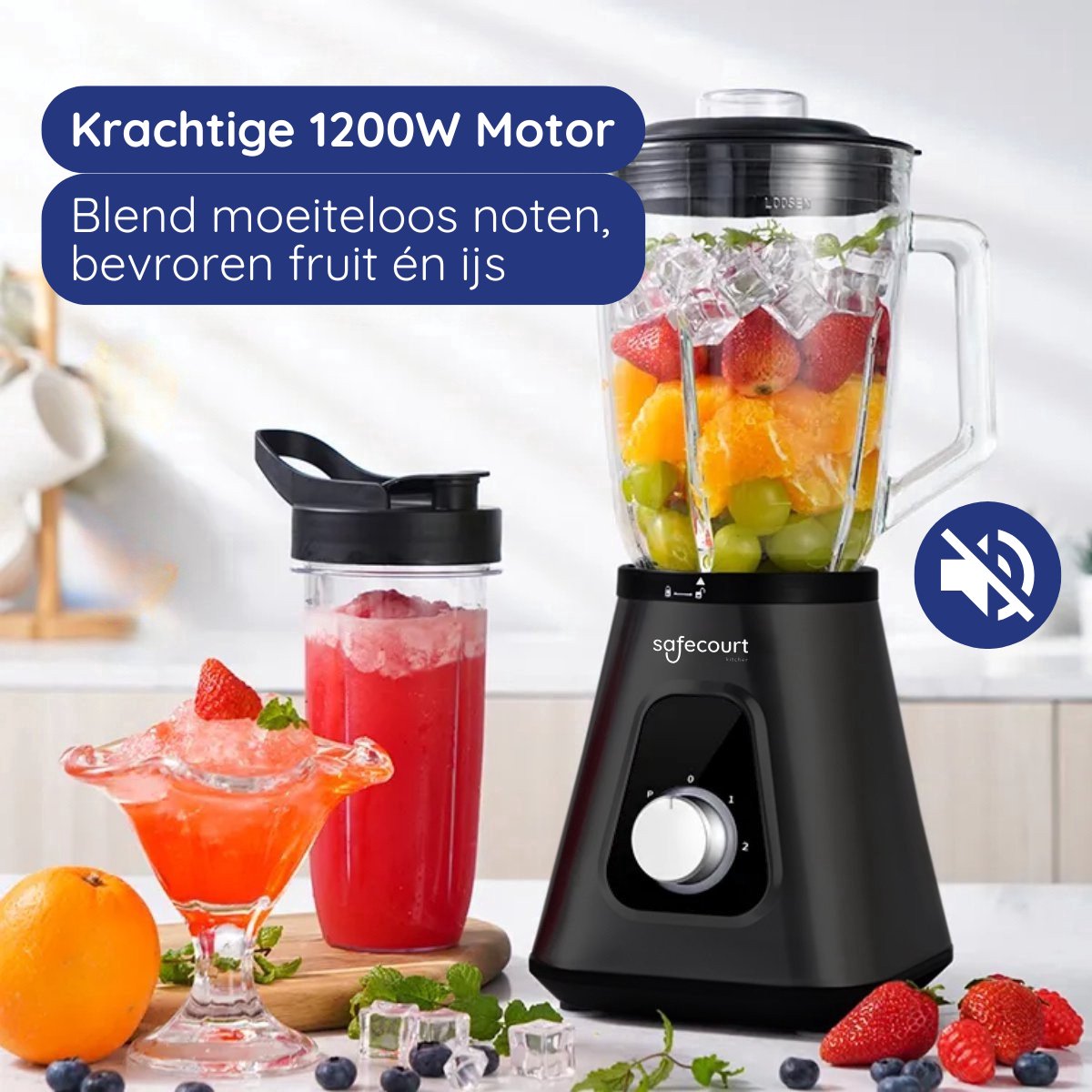Safecourt Kitchen Blender review: 1300W voor ijs crushen